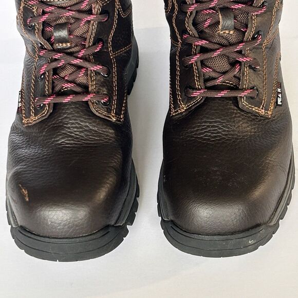 Wolverine Womens 8.5M Piper 6" Ankle Work Boots Safety Comp Toe Lace‎ Up Brown - Picture 5 of 14